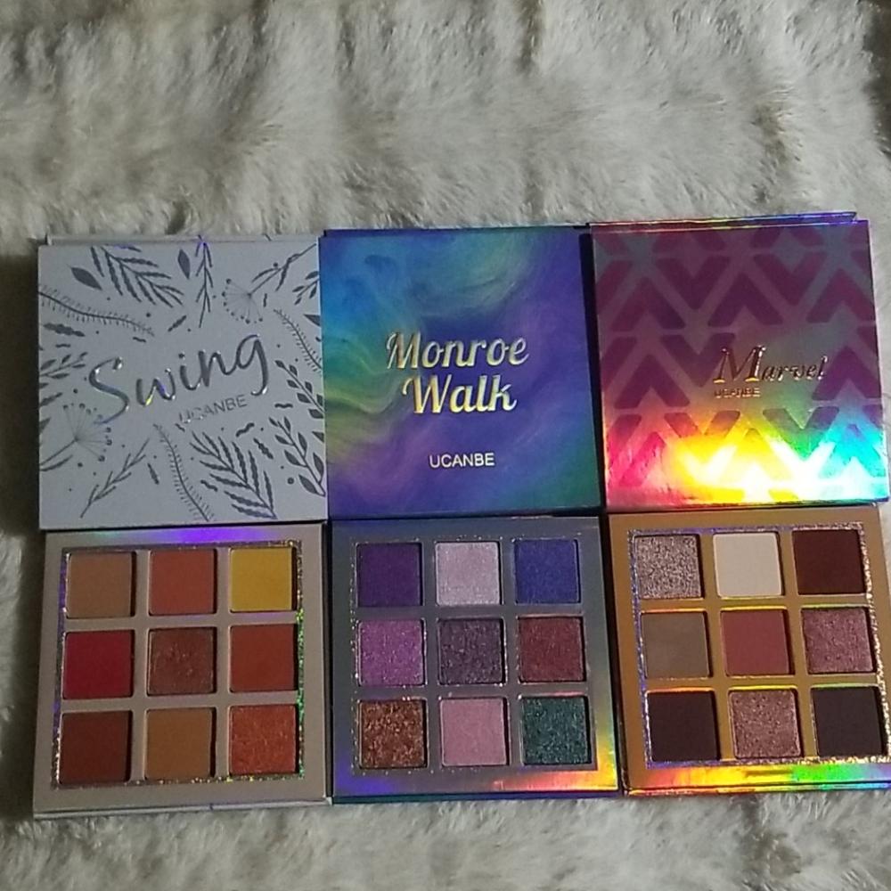 3 Ucanbe 9 pan eyeshadow palettes (new)